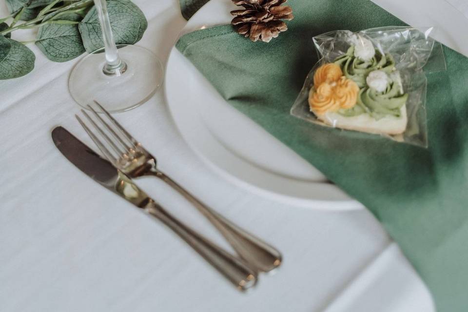 Close up Sage Custom Napkin