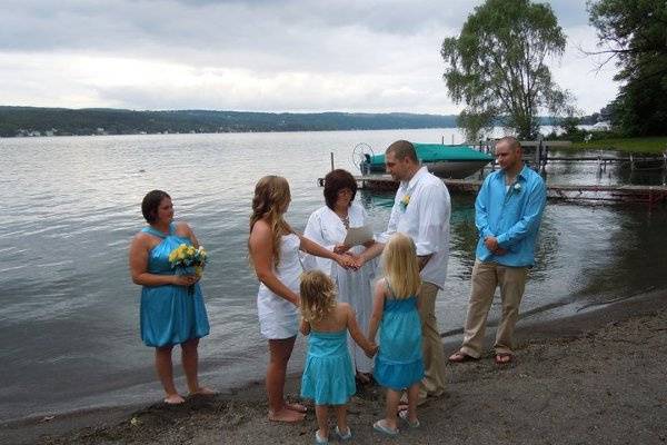 Lakefront wedding