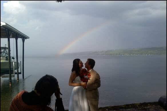 Rainbow at the wedding