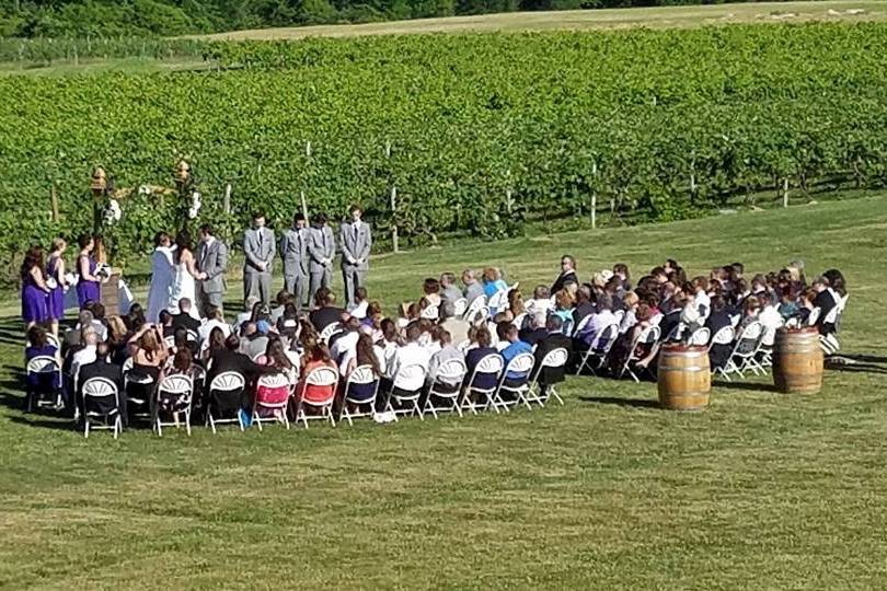 Outdoor wedding ceremony