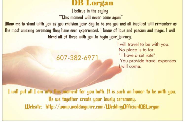 Wedding Officiant DB Lorgan