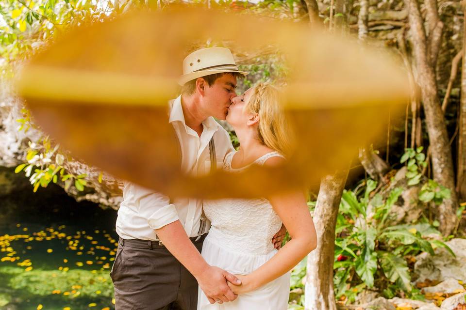 Sharing a Kiss.