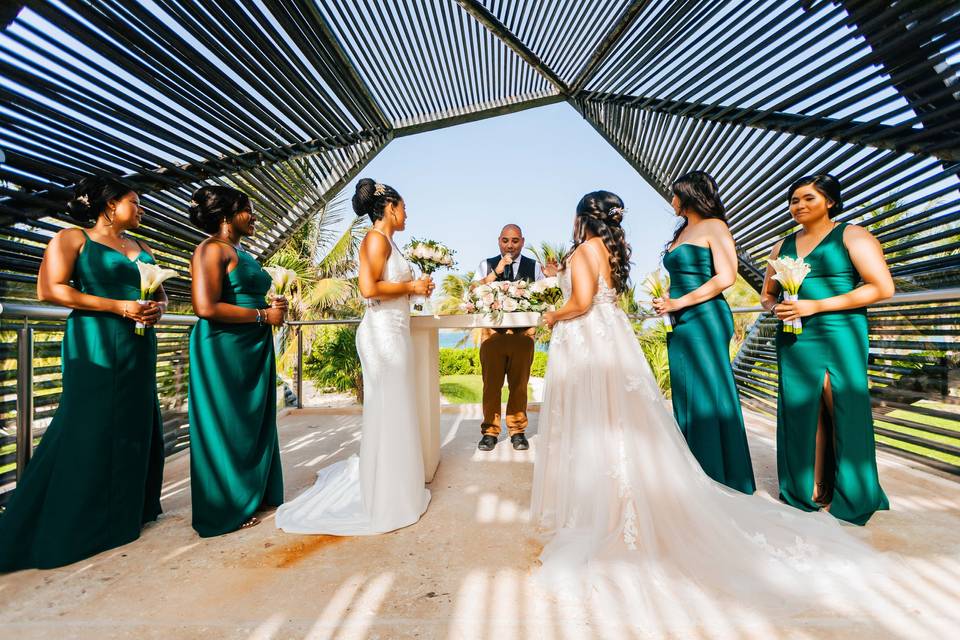 Perfect ceremony in Cancun