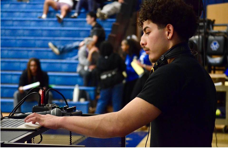 Doing a pep rally