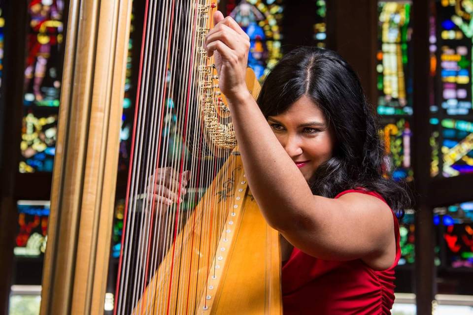 Ceremony harpist