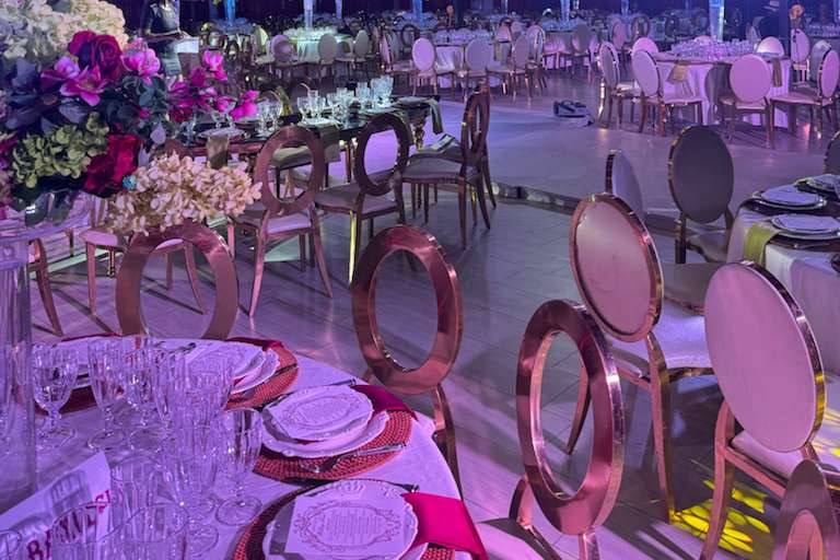 Serpentine ballroom setup