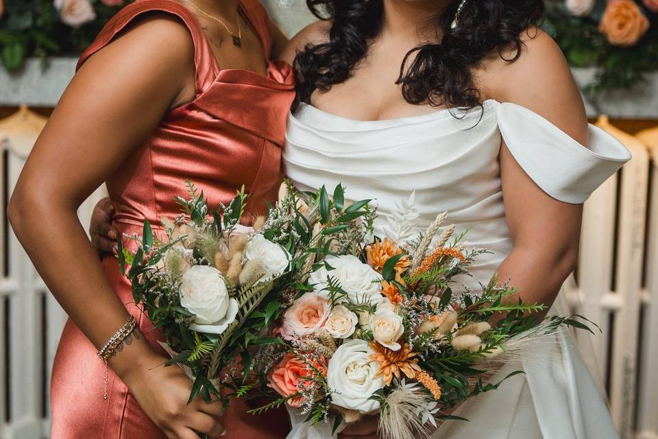 Bridesmaid and Bride