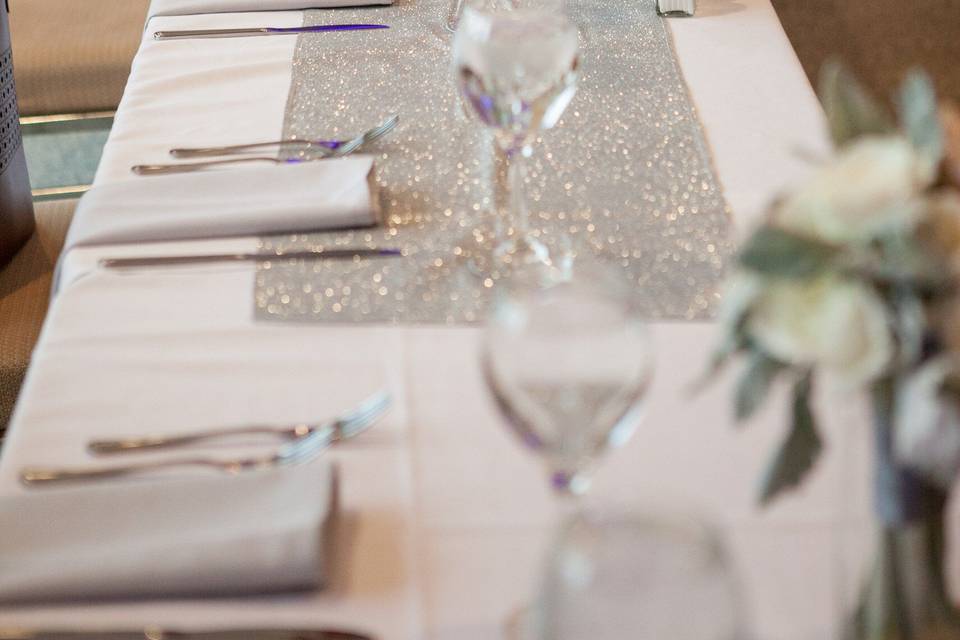 Head table close up