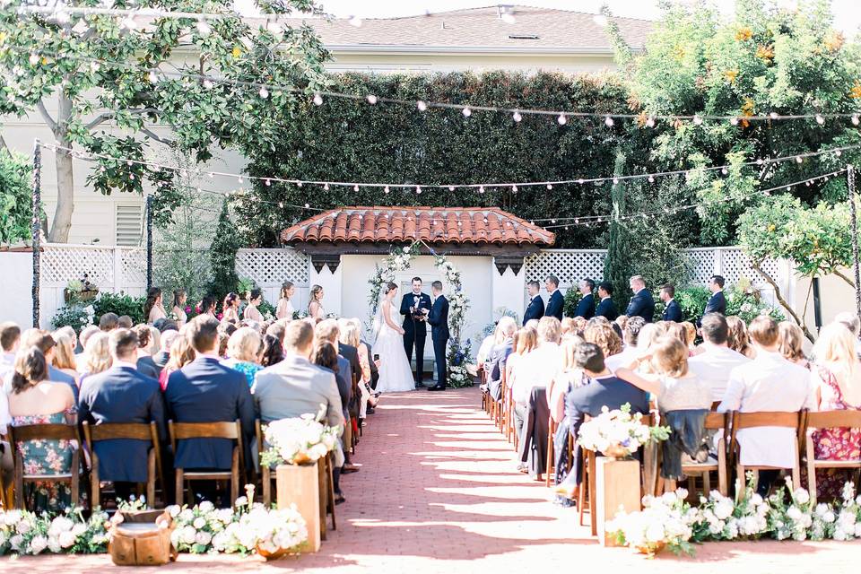 Ceremony in Rose Garden