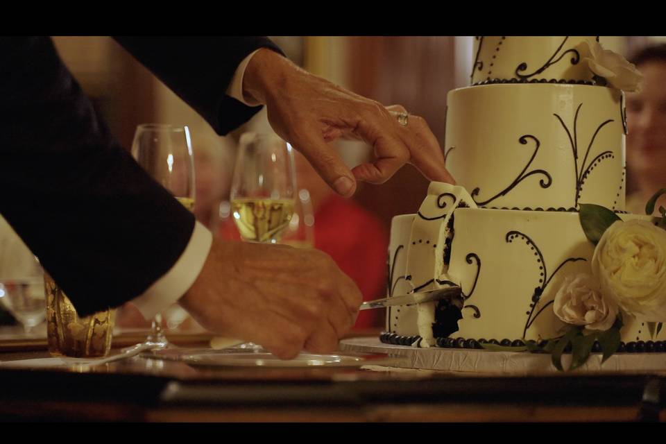 Cutting the cake