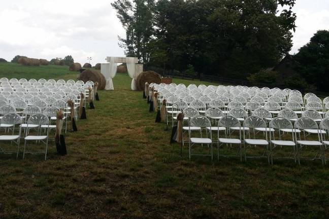 Outdoor field wedding