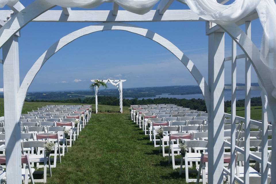 Wedding ceremony area