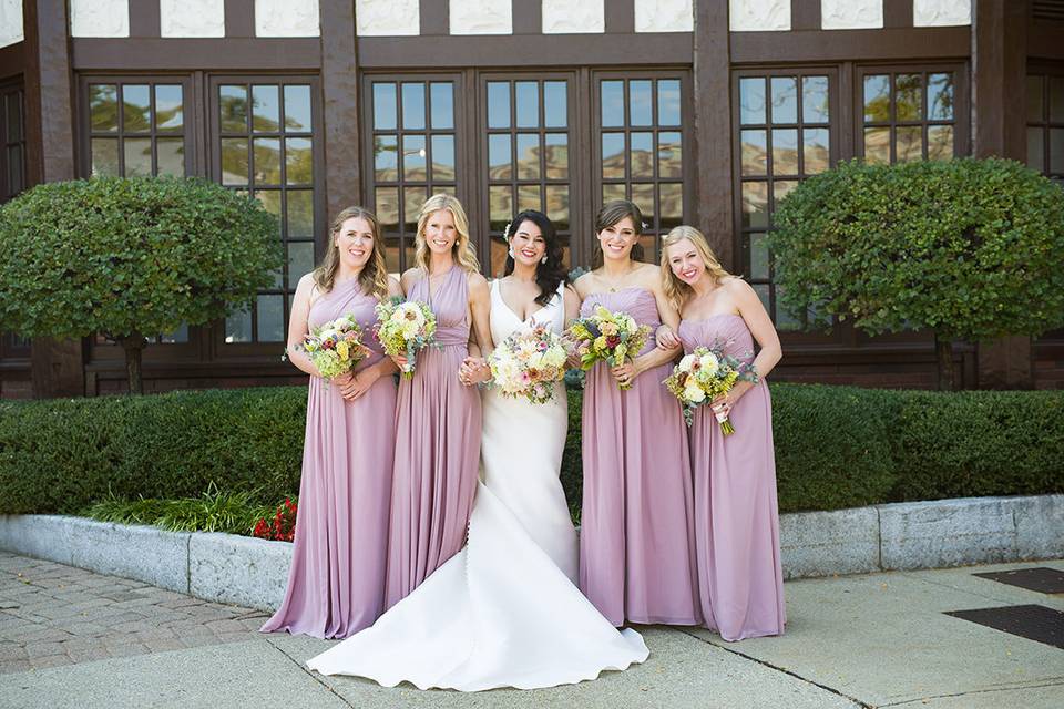 The bride and her bridesmaid