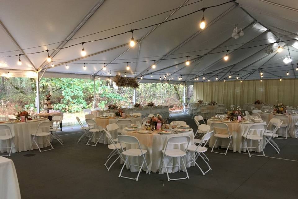 Reception on the covered court