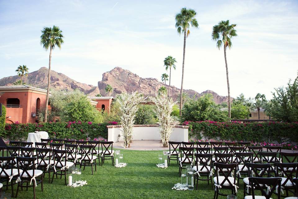 Camelback Lawn for ceremony