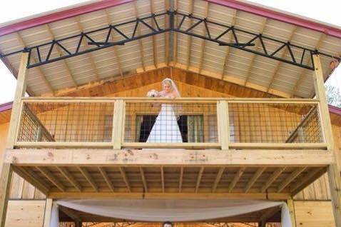 Bridal suite above reception area below