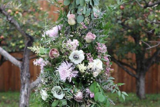 Meadow barn arch floral