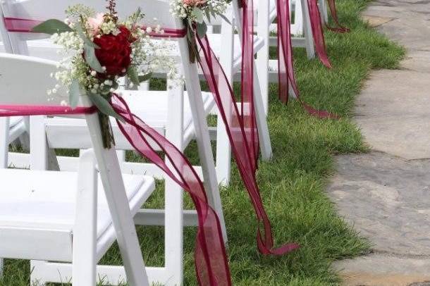 Stair railing at canton barn