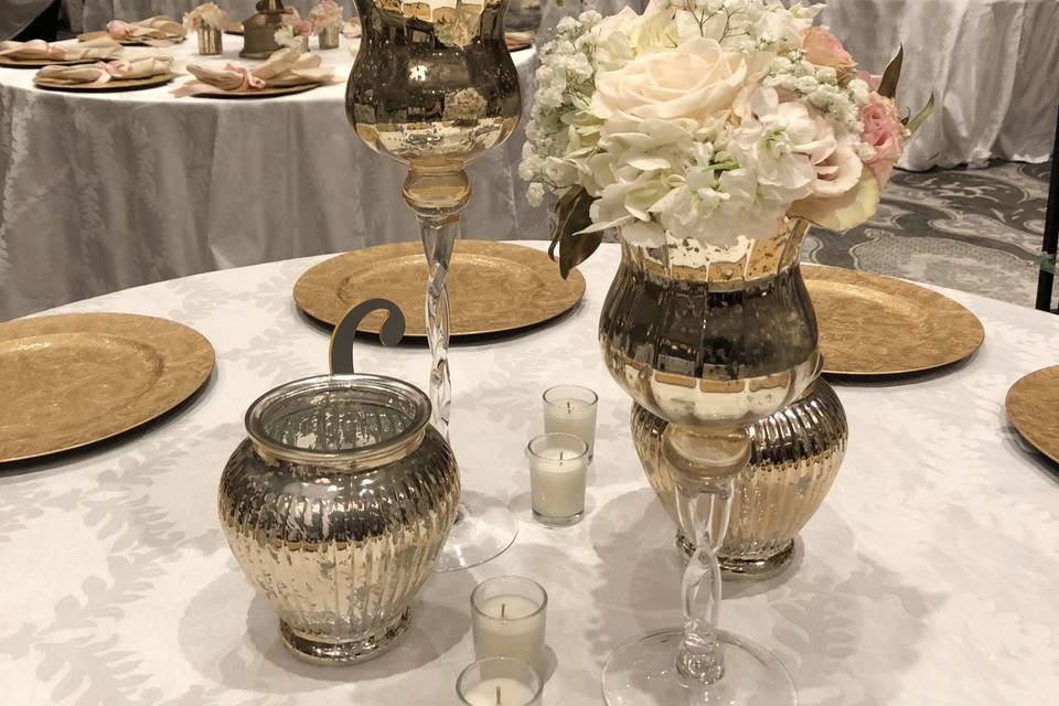 Gold Mercury Centerpieces