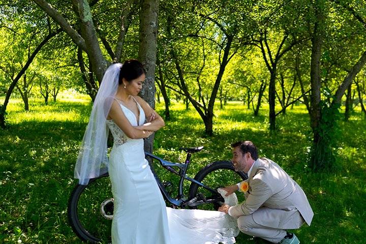 Cleaning the bike