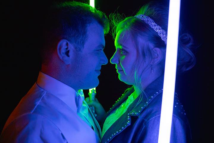 Light saber staredown