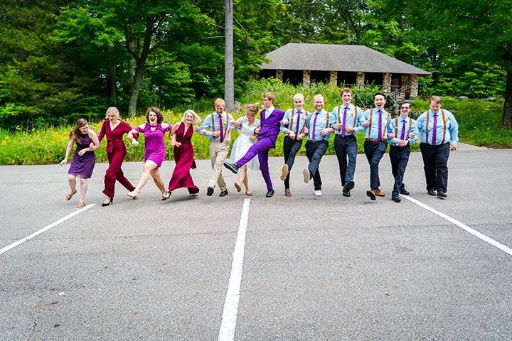 Bridal Party of silly walks