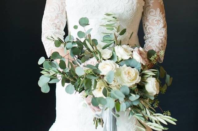 Bride holding Bouquet