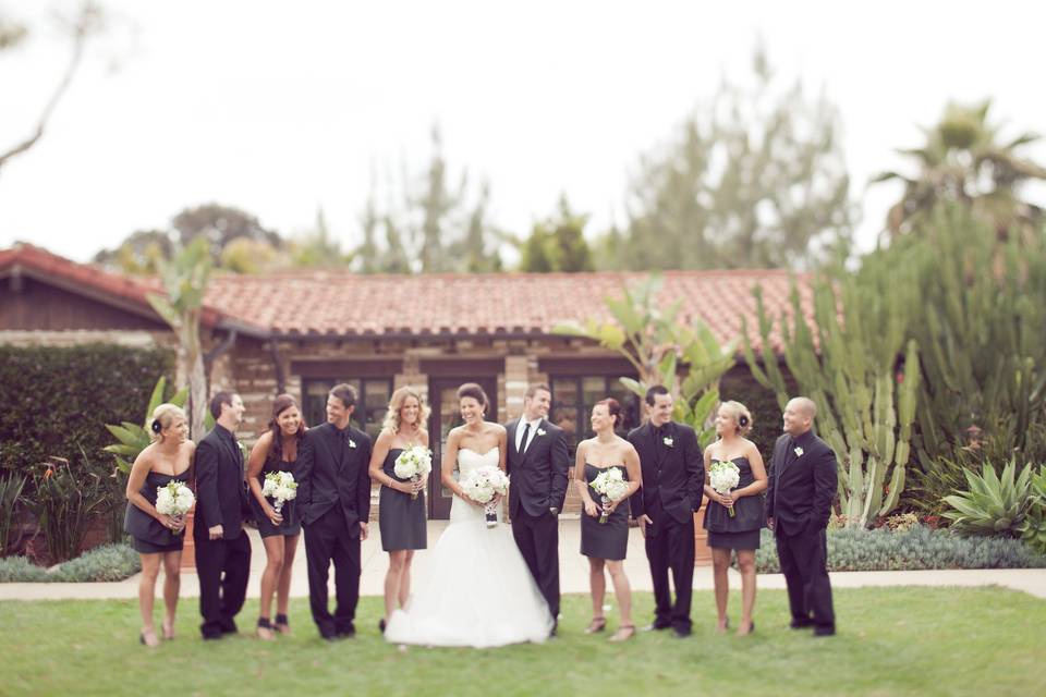 Couple with the bridal party