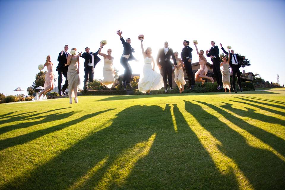 Couple with the bridal party