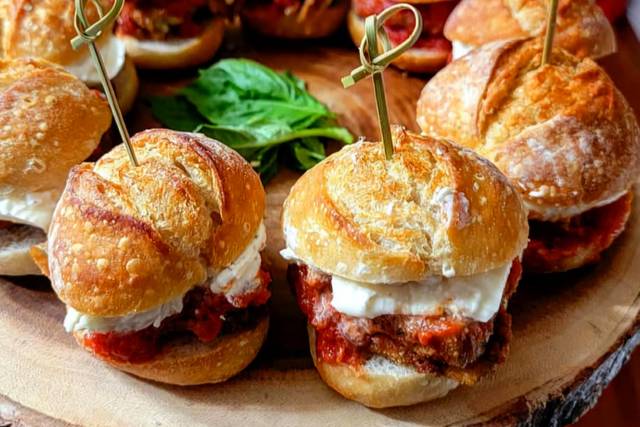 Chicken parm Eggplant Parm Sliders