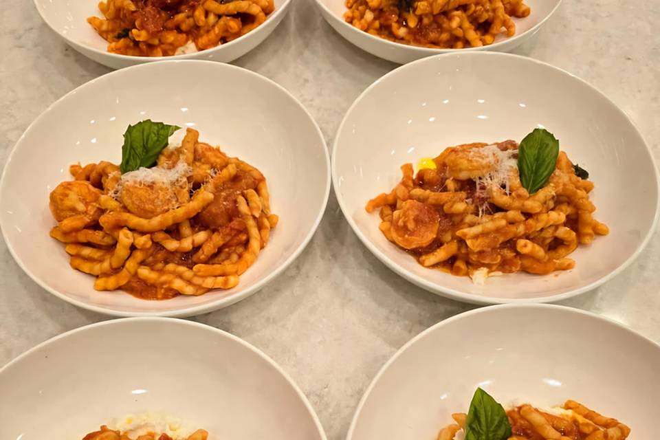 Busiete with shrimp