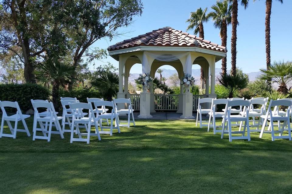 Wedding venue setup