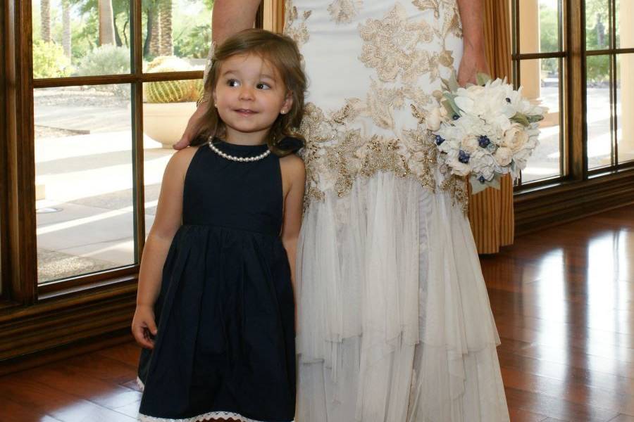 Bride with his daughter