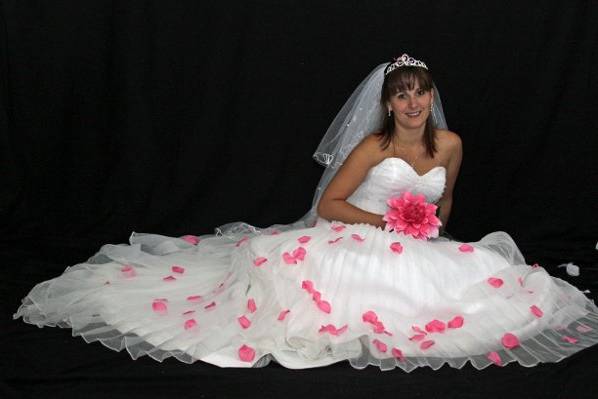 Beautiful bride in the studio.