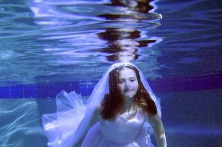 An underwater bridesmaid.