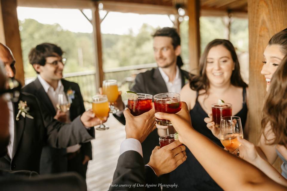 Cheers on the deck.