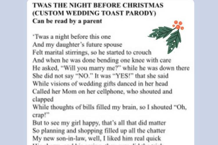 Night Before Xmas Toast