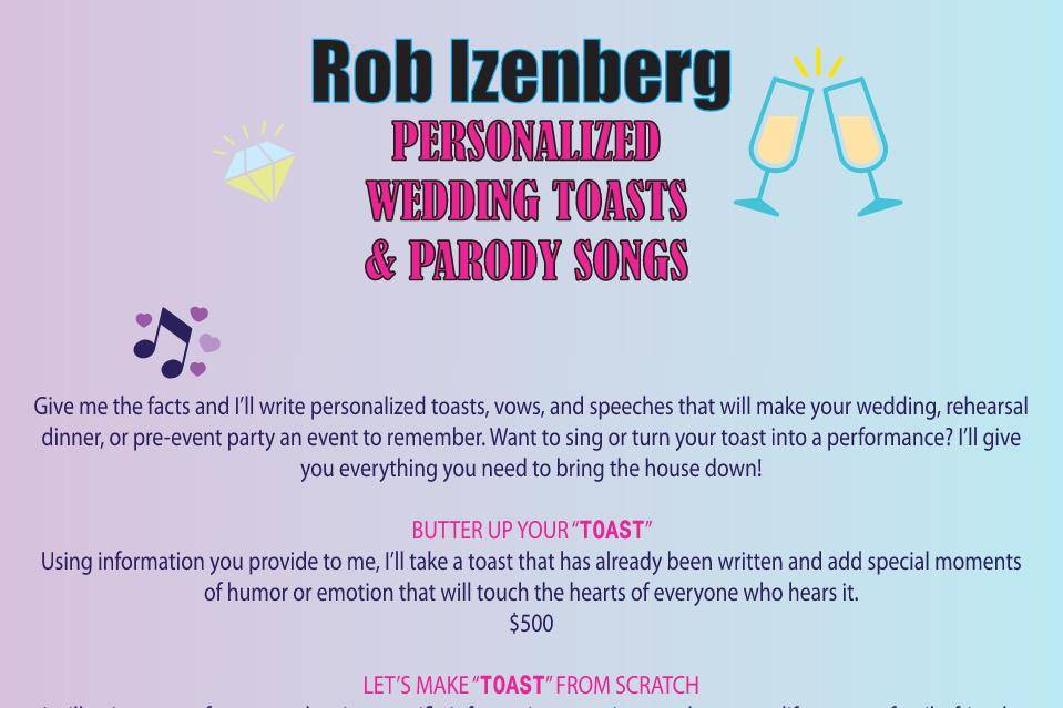 Rob Izenberg Personalized Parody Songs