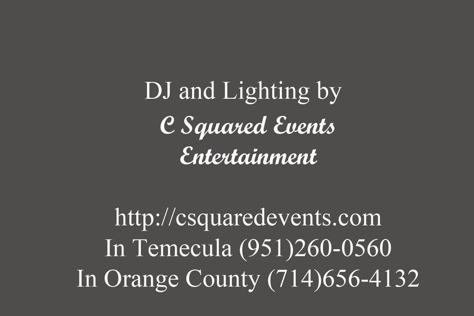 C Squared Events Entertainment