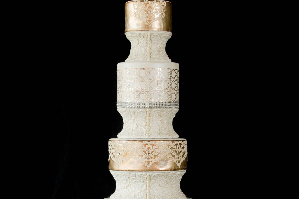 5-tier Butter Cream designed Beauty with fresh florals...
