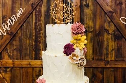 Naked Cake with Gold Drip