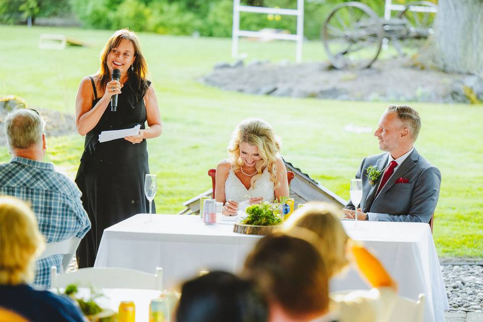 Toasts and speeches