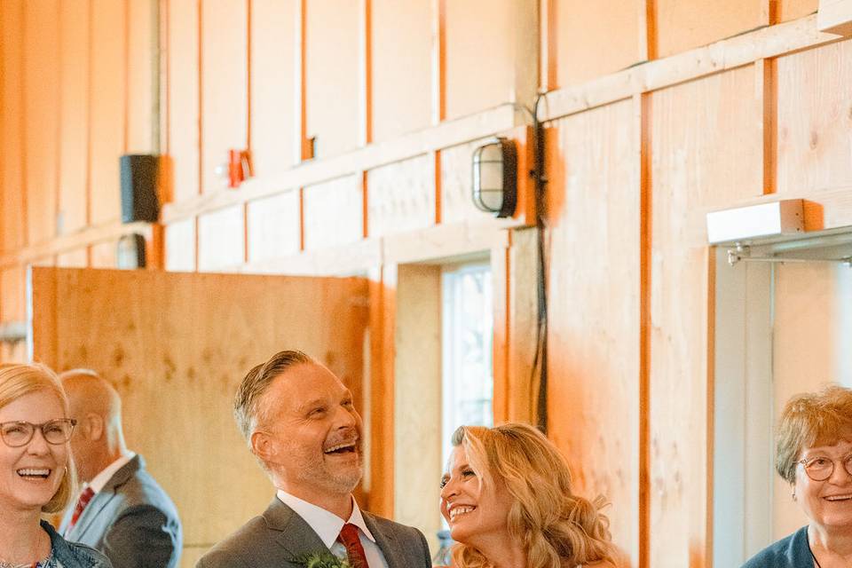 Laughter during speeches