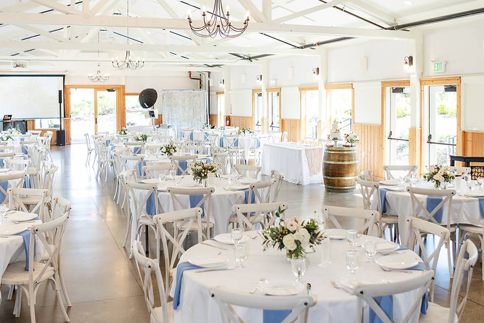 The beautiful reception hall