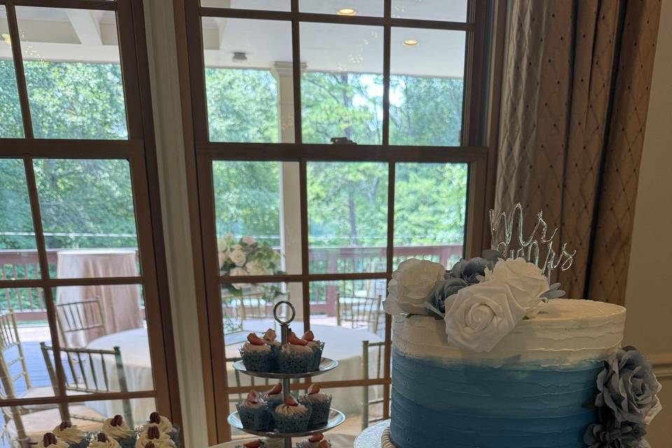 Light blue ombré