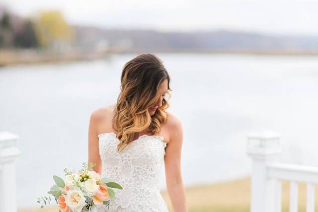 Bride and her dress