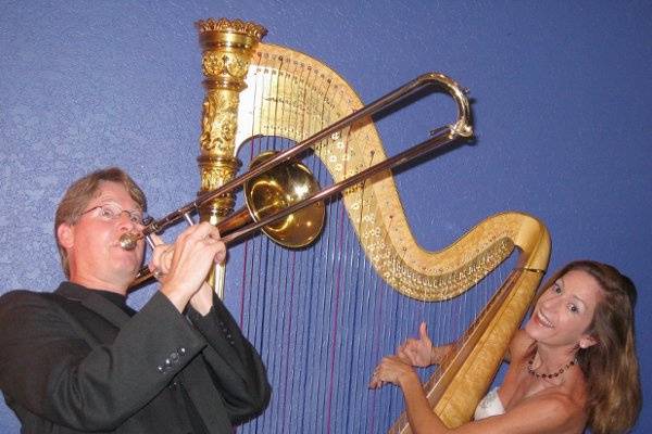 Harp and trombone