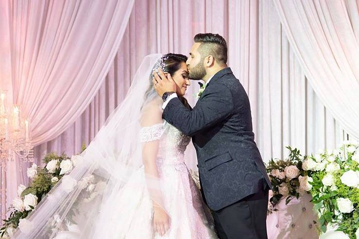 Forehead Kiss from Groom