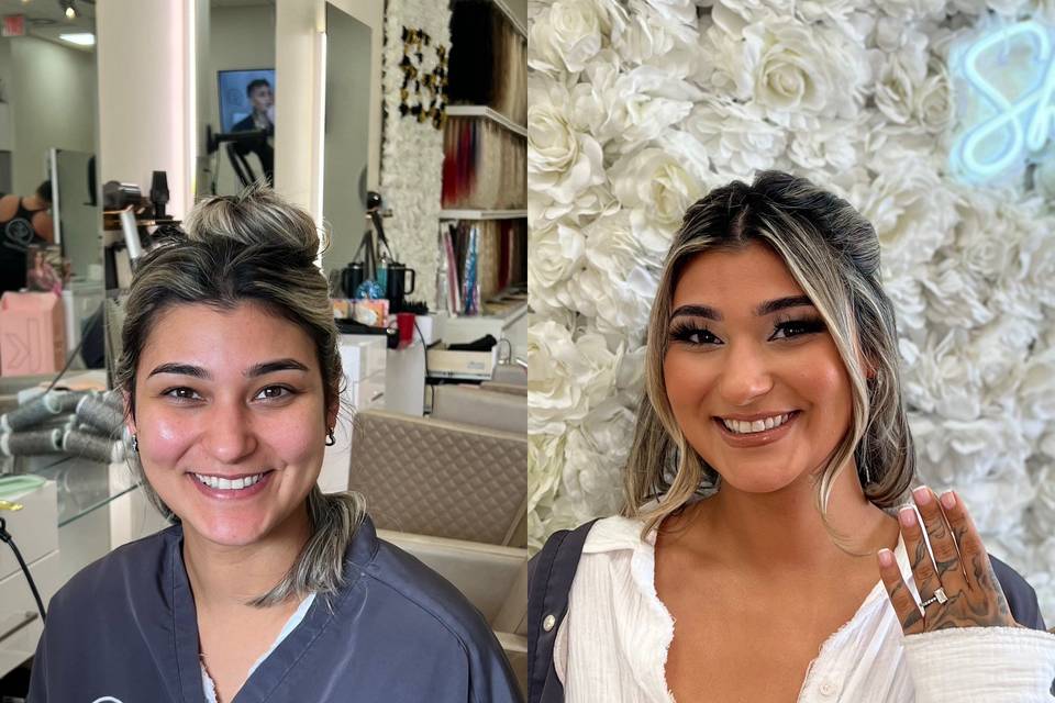 Before & After Bridal Glam