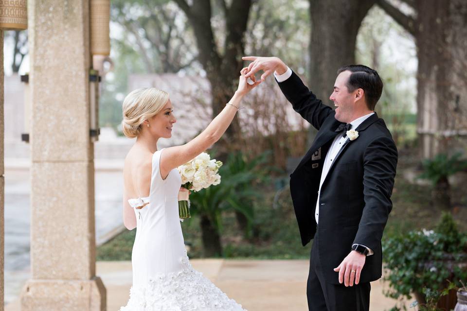 Bride and Groom Twirl